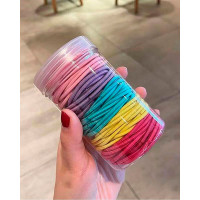 100PCS Simple Elastic Hair Tie - style4