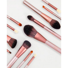 12 pcs Soft Makeup Brush Set - purple