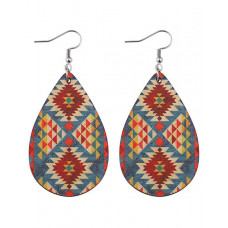 1Pair Aztec Geometric Waterdrop Earrings - style2