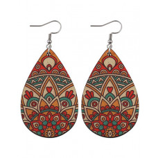 1Pair Aztec Geometric Waterdrop Earrings - style4