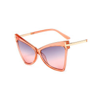 1Pair Big Cat Eye Frame Vintage Sunglasses - pink