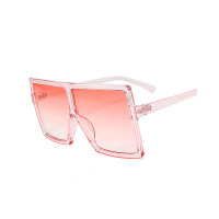 1Pair Big Square Frame Flat Top Sunglasses - pink