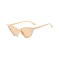 1Pair Cat Eye Frame Vintage Sunglasses - beige