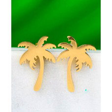 1Pair Coconut Shaped Earrings - gold
