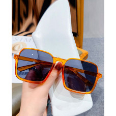 1Pair Fashionable Big Square Frame Sunglasses - orange