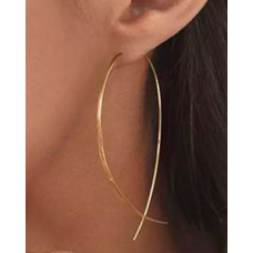 1Pair Fish Shaped Simple Hook Earrings - gold