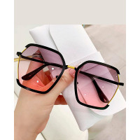 1Pair Gradient UV Protection Fashionable Square Sunglasses - pink