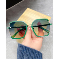 1Pair Irregular Frame Tinted Lens Retro Sunglasses - style4