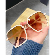 1Pair Irregular Frame Tinted Lens Retro Sunglasses - style5