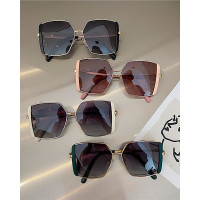 1Pair Irregular Metal Frame Sunglasses - pink