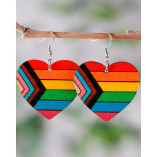 1Pair Pride Month Rainbow Stripe Drop Earrings - style2