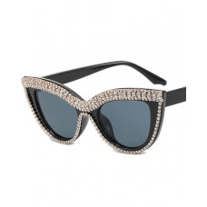 1Pair Rhinestone Cat Eye Frame Eye Glasses Sunglasses - style4