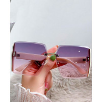 1Pair Rimless Square Sunglasses - style2