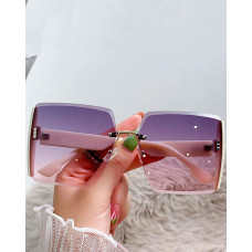 1Pair Rimless Square Sunglasses - style2