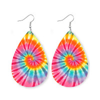 1Pair Tie Dye Water Drop Earrings - style1