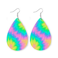 1Pair Tie Dye Water Drop Earrings - style3