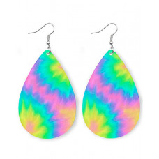 1Pair Tie Dye Water Drop Earrings - style3