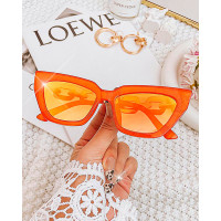 1Pair Vintage Cat Eye Frame Trendy Tinted Sunglasses - orange