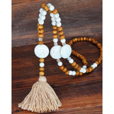 1pc Bohemian Beaded Tassel Design Pendant Necklace - style4