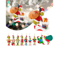 1pc Christmas Graphic Tree Ornament Hanging Home Decoration - style1