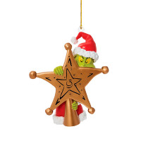 1pc Christmas Graphic Tree Ornament Hanging Home Decoration - style2