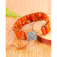 1pc Colorblock Stone Braided Bohemian Bracelet - style3