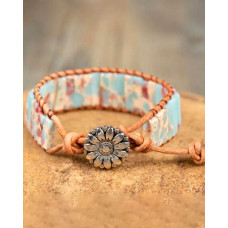 1pc Colorblock Stone Braided Bohemian Bracelet - style4