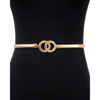 1pc Double Ring Minimalist Belt - gold