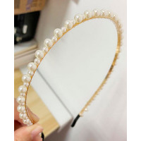 1pc Faux Pearls Decor Hair Hoop - style2