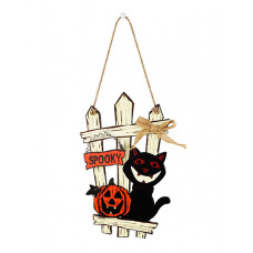 1pc Halloween Wooden Door Hanging Welcome Sign Ornament Home Outdoor Haunted House Decoration - style4