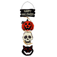 1pc Halloween Wooden Door Hanging Welcome Sign Ornament Home Outdoor Haunted House Decoration - style5