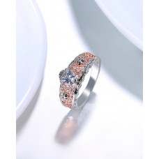 1pc Halloween Zircon Skull Shaped Ring - rose gold