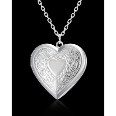 1pc Heart Shaped Locket Pendant Necklace - style3