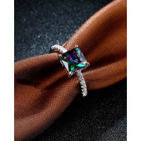 1pc Minimalist Zircon Decor Ring - Multicolor