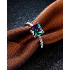 1pc Minimalist Zircon Decor Ring - Multicolor