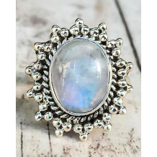 1pc Moon Stone Vintage Ring - silver