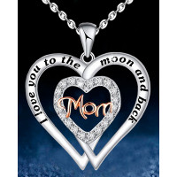 1pc Mother's Day Mom Letter Hollow Out Heart Shaped Pendant Necklace - Multicolor 1pc Mother's Day Mom Letter Hollow Out Heart Shaped Pendant Necklace - Multicolor