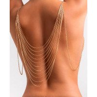 1pc Multi-layer Tassel Shoulder Body Chain - gold 1pc Multi-layer Tassel Shoulder Body Chain - gold