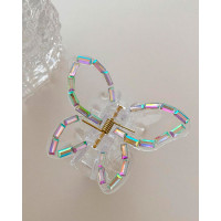 1pc Pearls Decor Butterfly Shaped Hair Claw - style3