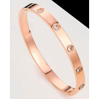 1pc Rhinestone Decor Simple Fashionable Bracelet - rose gold