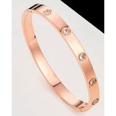 1pc Rhinestone Decor Simple Fashionable Bracelet - rose gold