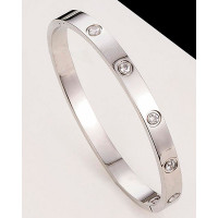 1pc Rhinestone Decor Simple Fashionable Bracelet - silver