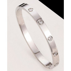 1pc Rhinestone Decor Simple Fashionable Bracelet - silver