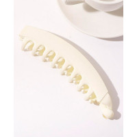 1pc Shark Hair Claw Ponytail Banana Hair Clip - beige