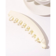 1pc Shark Hair Claw Ponytail Banana Hair Clip - beige