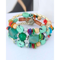 1pcs Bohemian Asymmetrical Stone Beaded Bracelet - style1