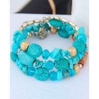 1pcs Bohemian Asymmetrical Stone Beaded Bracelet - style3