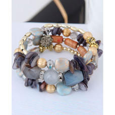 1pcs Bohemian Asymmetrical Stone Beaded Bracelet - style6