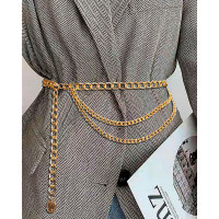 1PCS Coin Pendant Body Waist Chain - gold