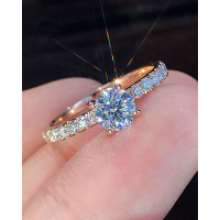 1pcs Rhinestone Decor Ring - gold